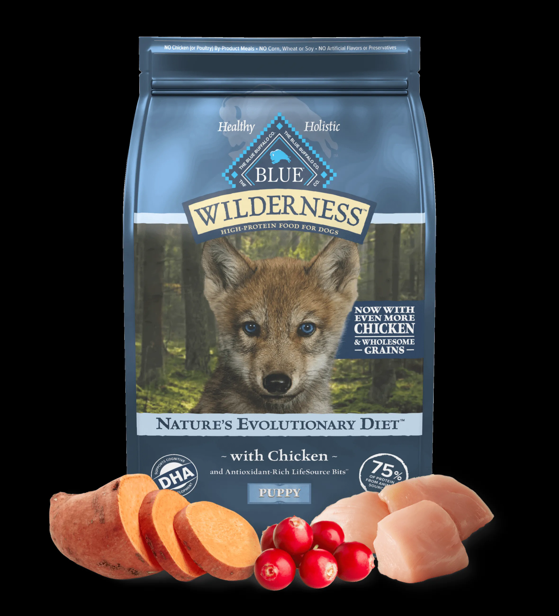 Blue Buffalo Wilderness Puppy Chicken Dry Food Bag