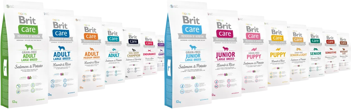 Brit Care super-premium dog food range for various canine needs