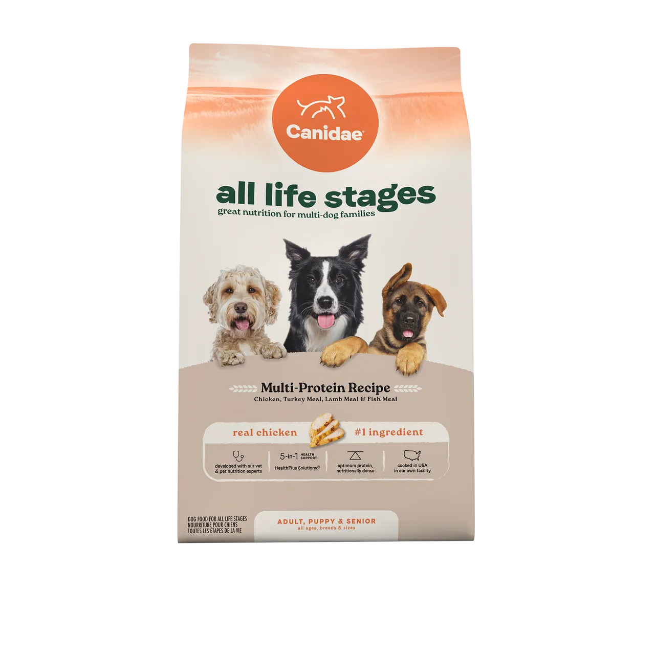 Canidae All Life Stages Dog Food Packaging