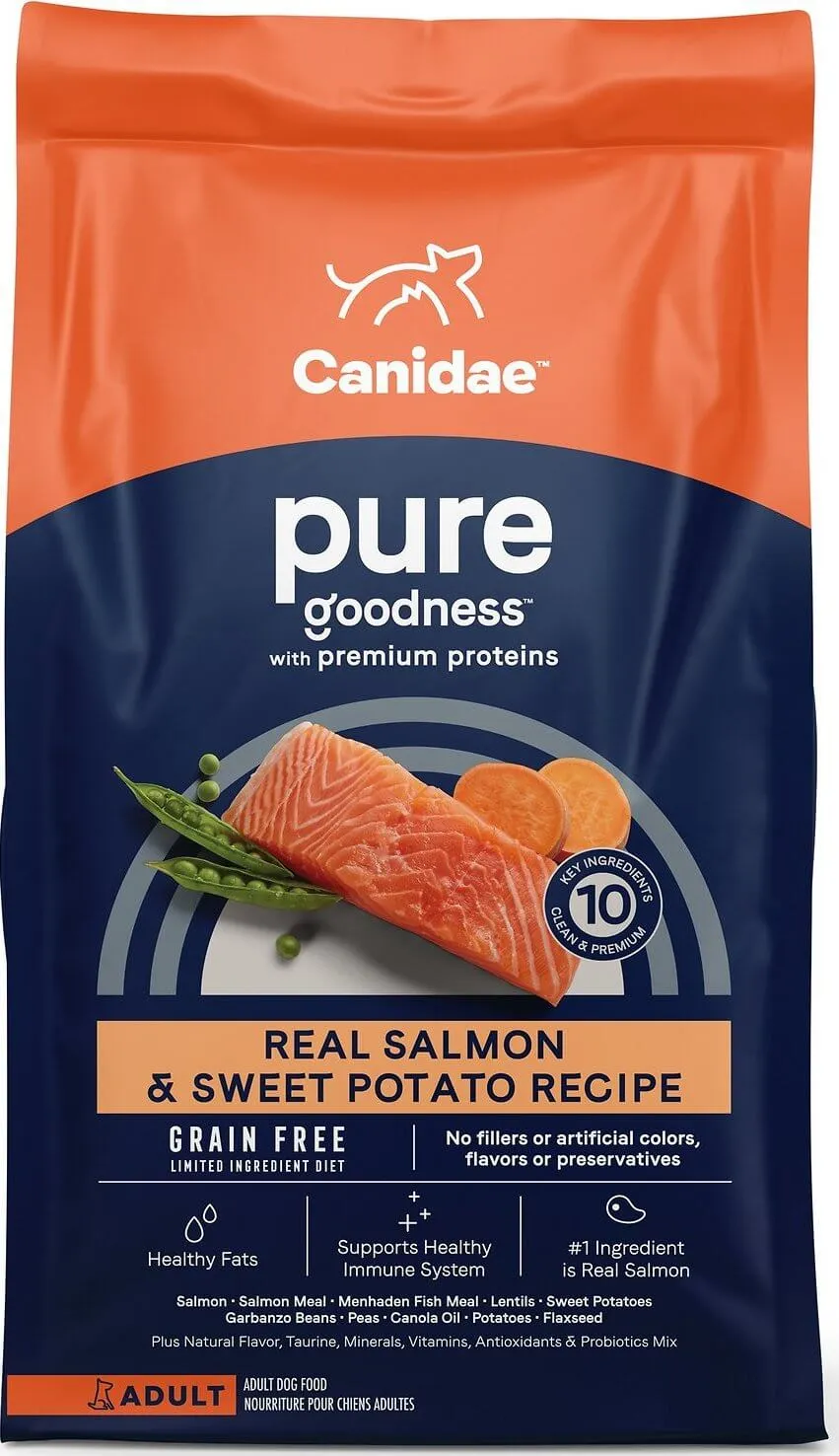 Canidae Pure Grain Free Real Salmon and Sweet Potato Dog Food Bag