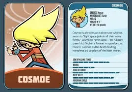 Character art from Galactic Hot Dogs featuring Cosmoe, Humphree, and Princess Dagger