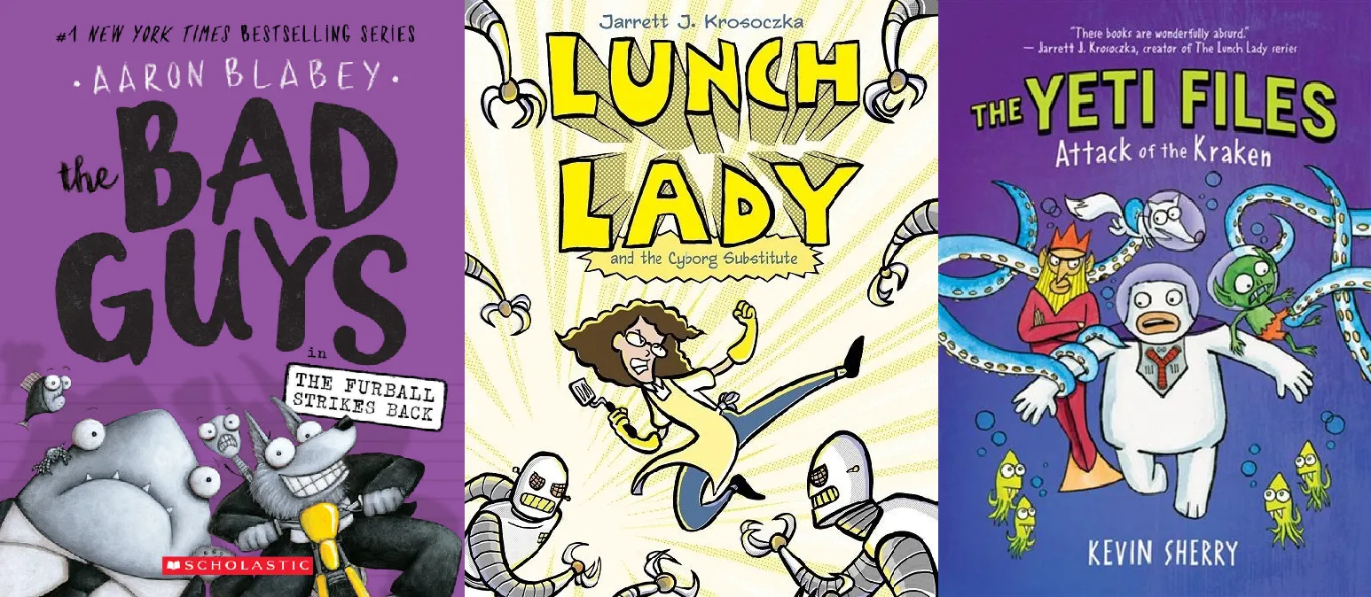 Children's books known for humor, similar to Dog Man for young readers