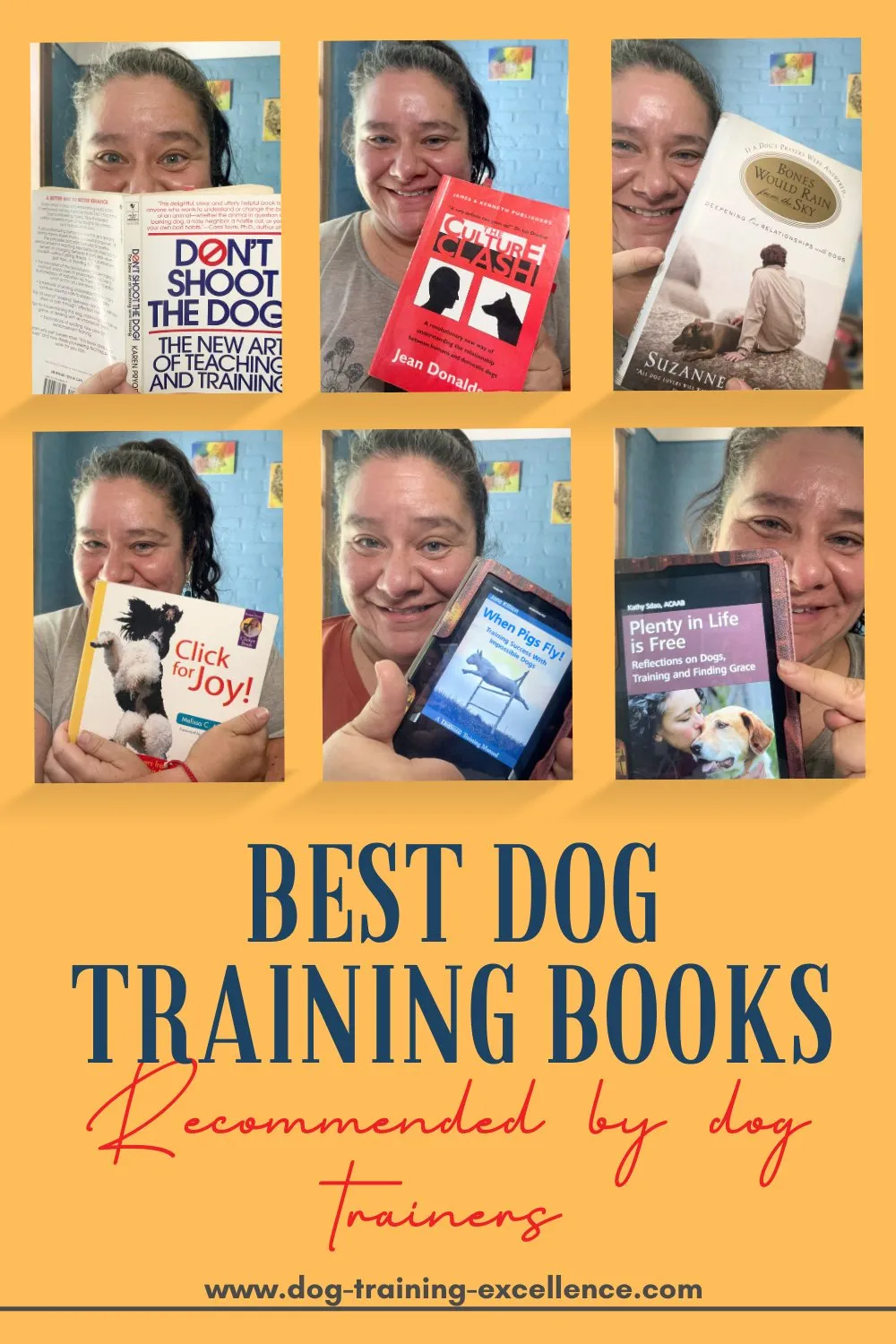 Collection of highly-rated dog obedience training books recommended by professional trainers