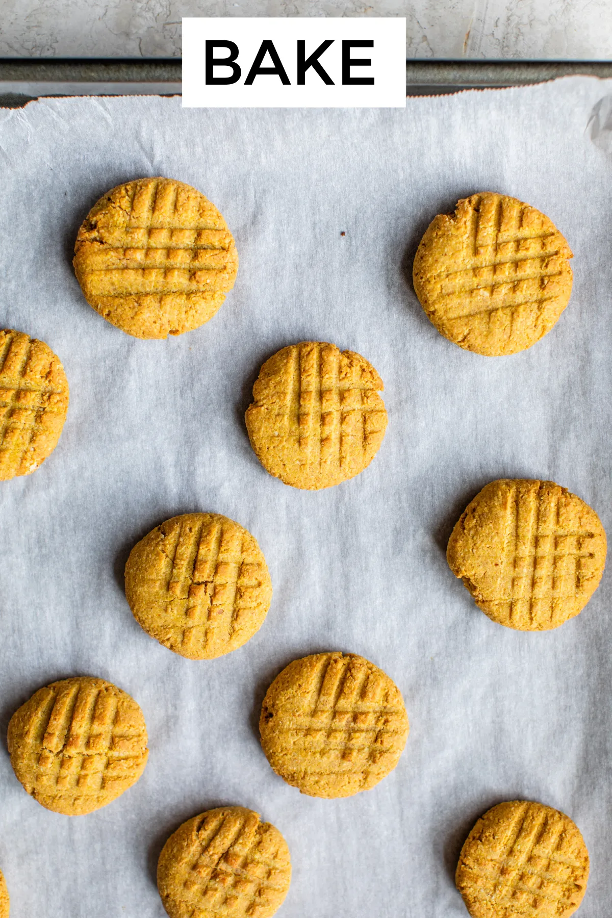 DIY dog treats freshly baked on a baking sheet