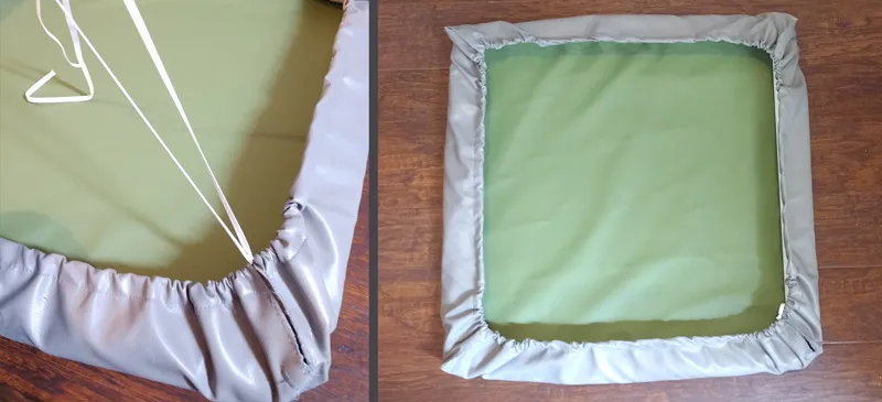 Dog pee pad tightening elastic cord