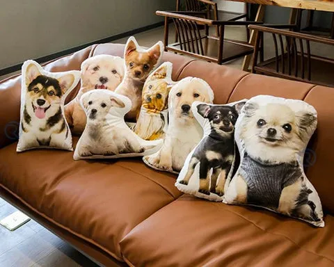 Dog-shaped personalized pillow