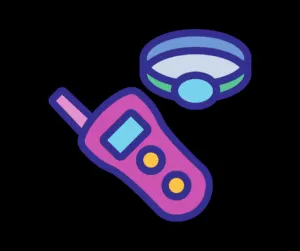 Dog wearing a remote training collar in a calm setting