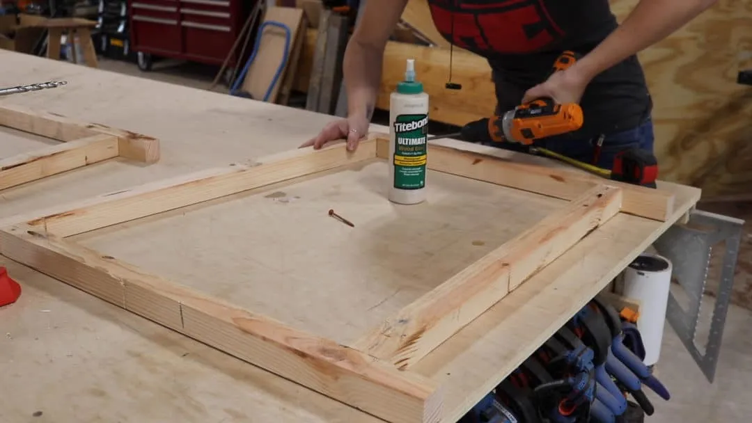 Drilling pocket holes for assembly