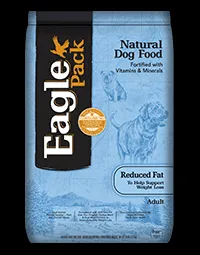Eagle Pack Reduced Fat dry dog food packaging