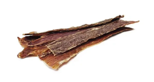 Eldon's Angus Beef Strips, a natural and flavorful long-lasting dog chew suitable for moderate chewers