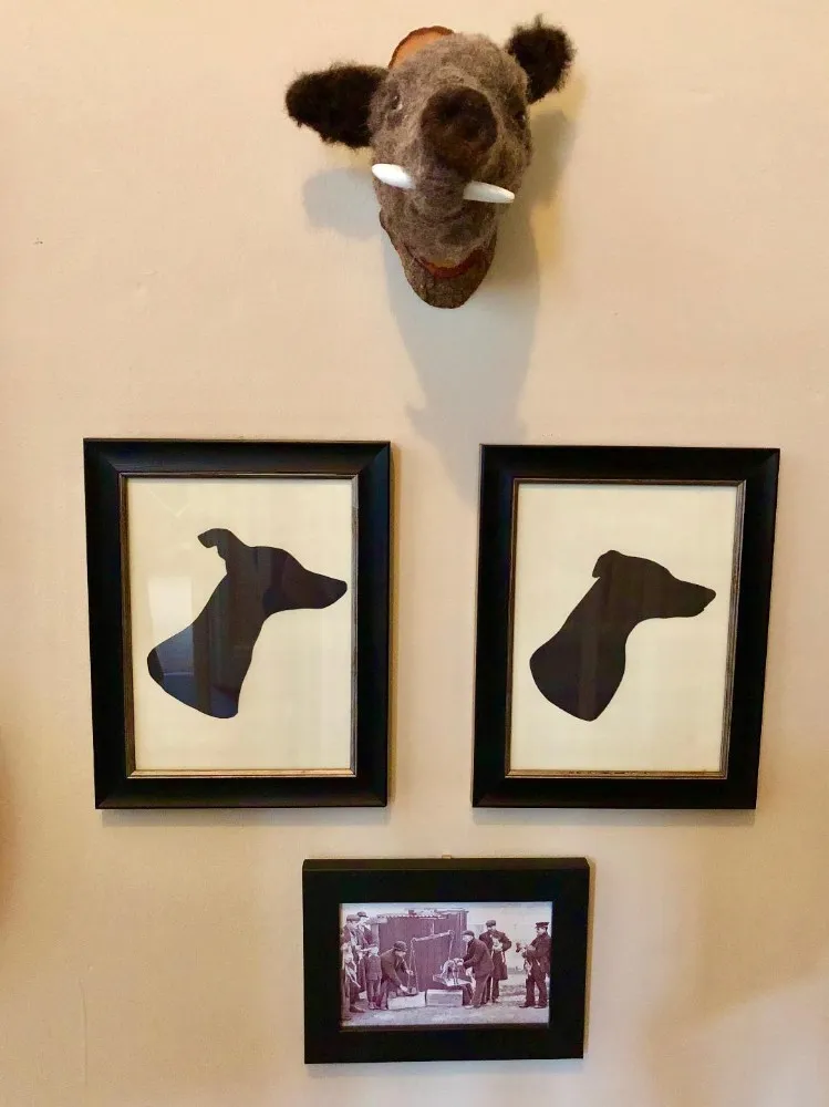 Elegant dog silhouette art