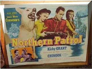 Famous poster featuring Chinook, highlighting the German Shepherd's iconic presence and fame.