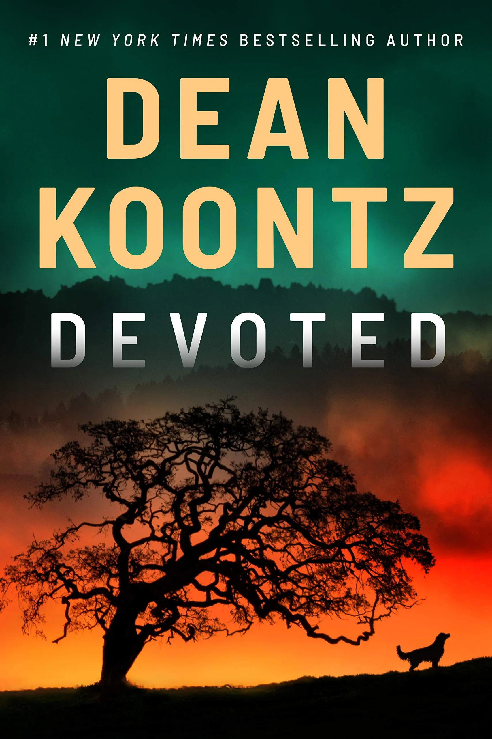 Golden Retriever, loyal companion, featured on the cover of Dean Koontz's dog story 'Devoted.'