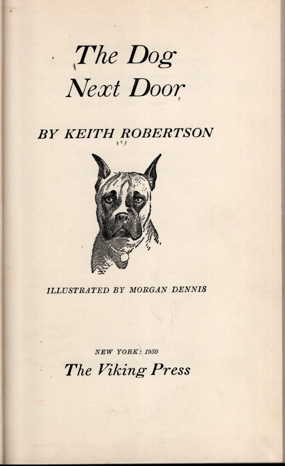 Hal, the boy from The Dog Next Door book, observing his neighborhood from his treehouse with his dog, Beau, looking up.