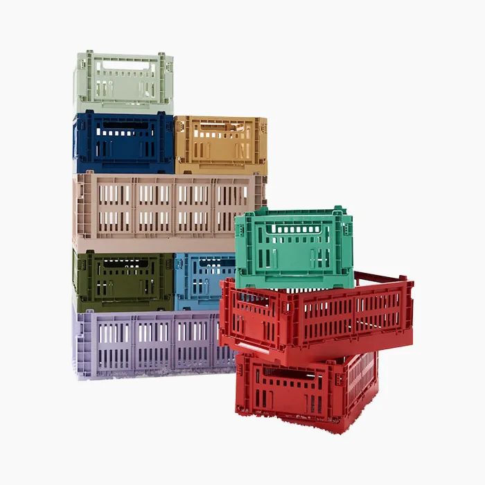Hay Recycled Storage Crates in various colors, a stylish and eco-friendly organization solution for dog dads