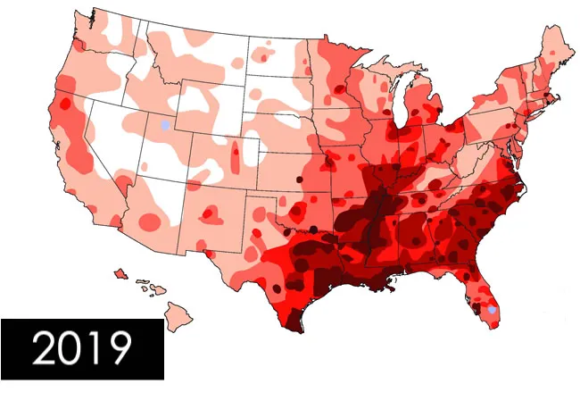 Heartworm Incidence Map