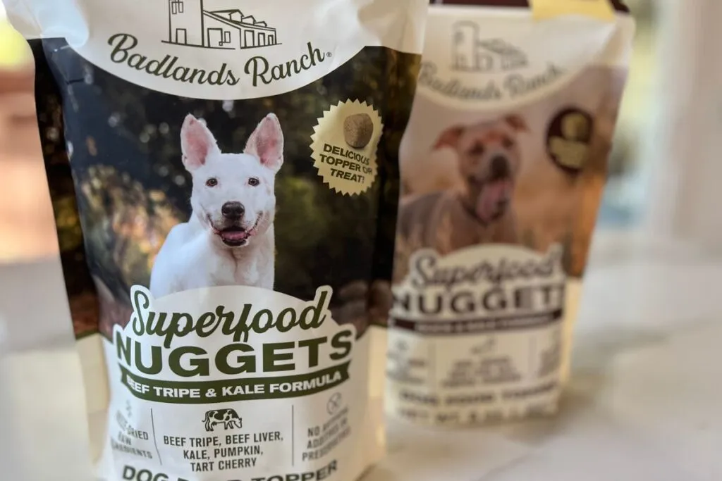 High-quality air-dried dog food nuggets for growing puppies
