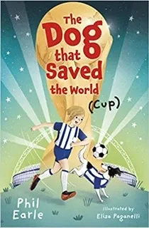 Illustration of a girl and her loyal dog, Pickles, with a football, symbolizing their deep bond and love for the sport, central to the story of the dog that saved the World Cup.