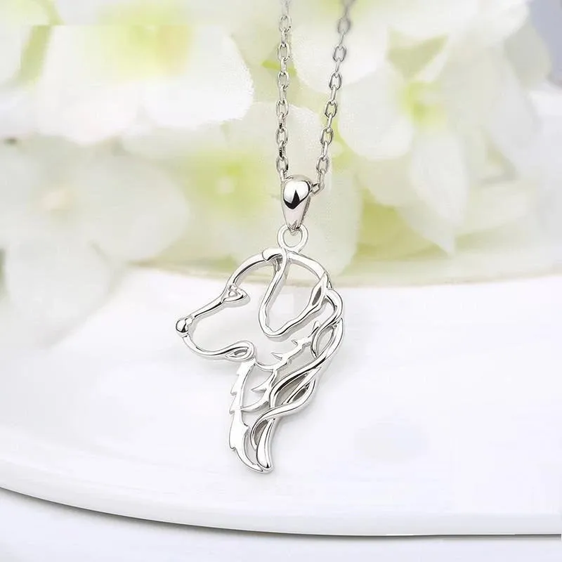 Image of a beautiful Goden Retriever pendant and necklace in the cutest and timeless Golden Retriever design