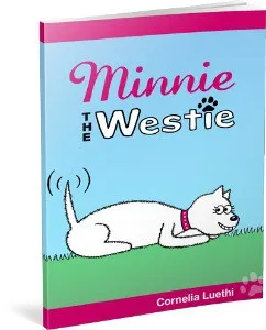 Joyful cartoon West Highland White Terrier puppy illustration