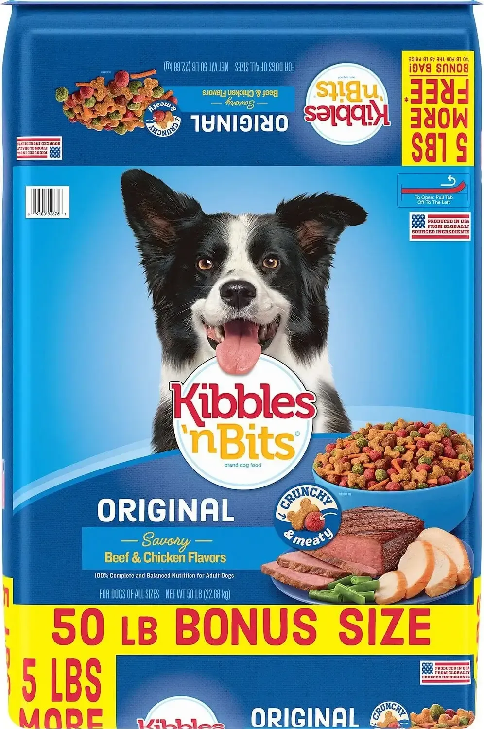Kibbles 'n Bits Original Savory Beef and Chicken Flavors dry dog food bag