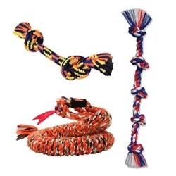 Mammoth Flossy Rope Chew, an inexpensive and interactive long-lasting dog chew toy for dental flossing and play