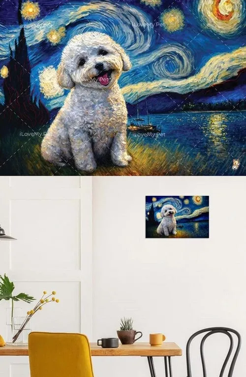 Milky Way Bichon Frise wall art poster