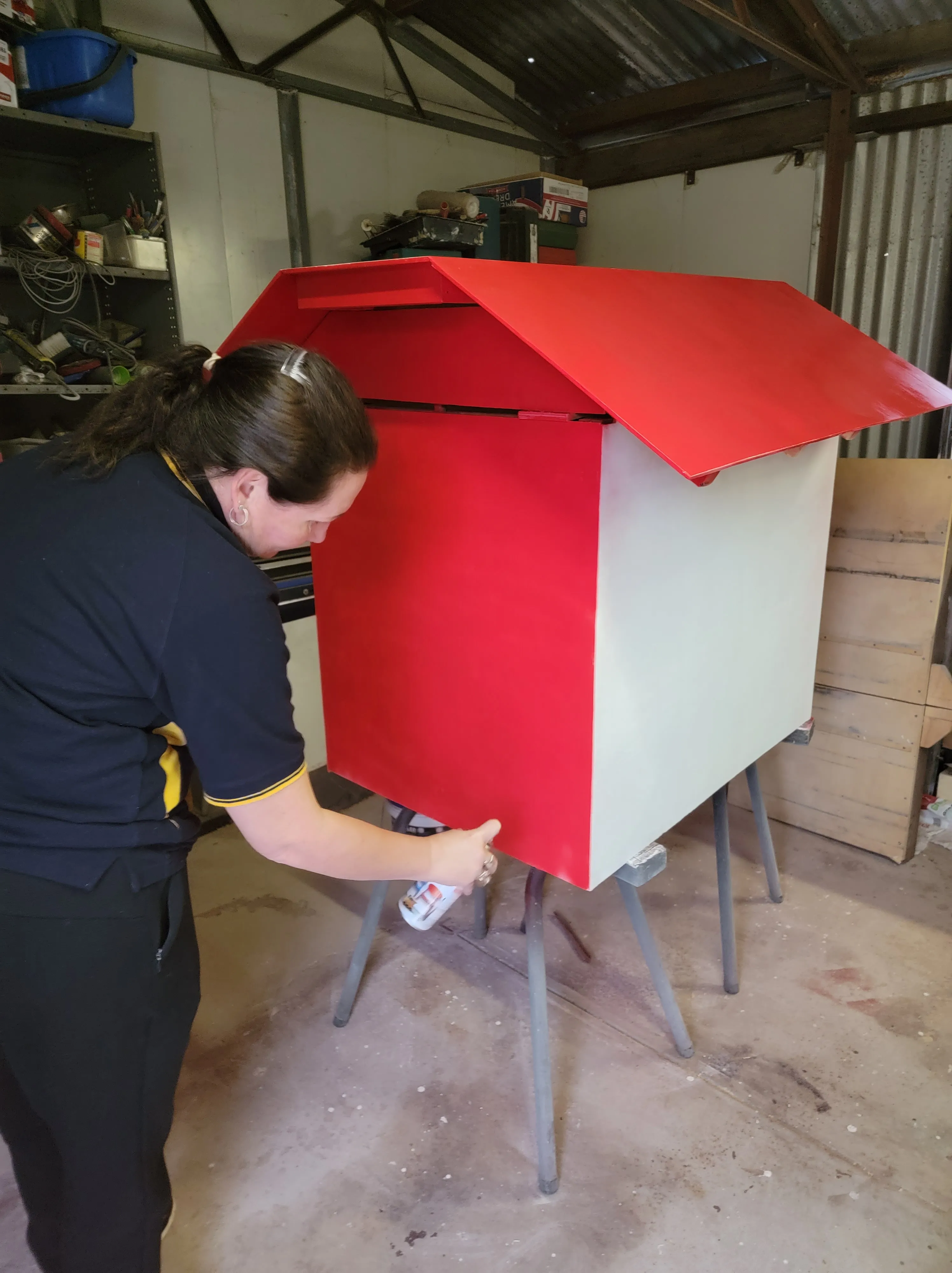Miss MonMon builds a Snoopy Inspired Dog House