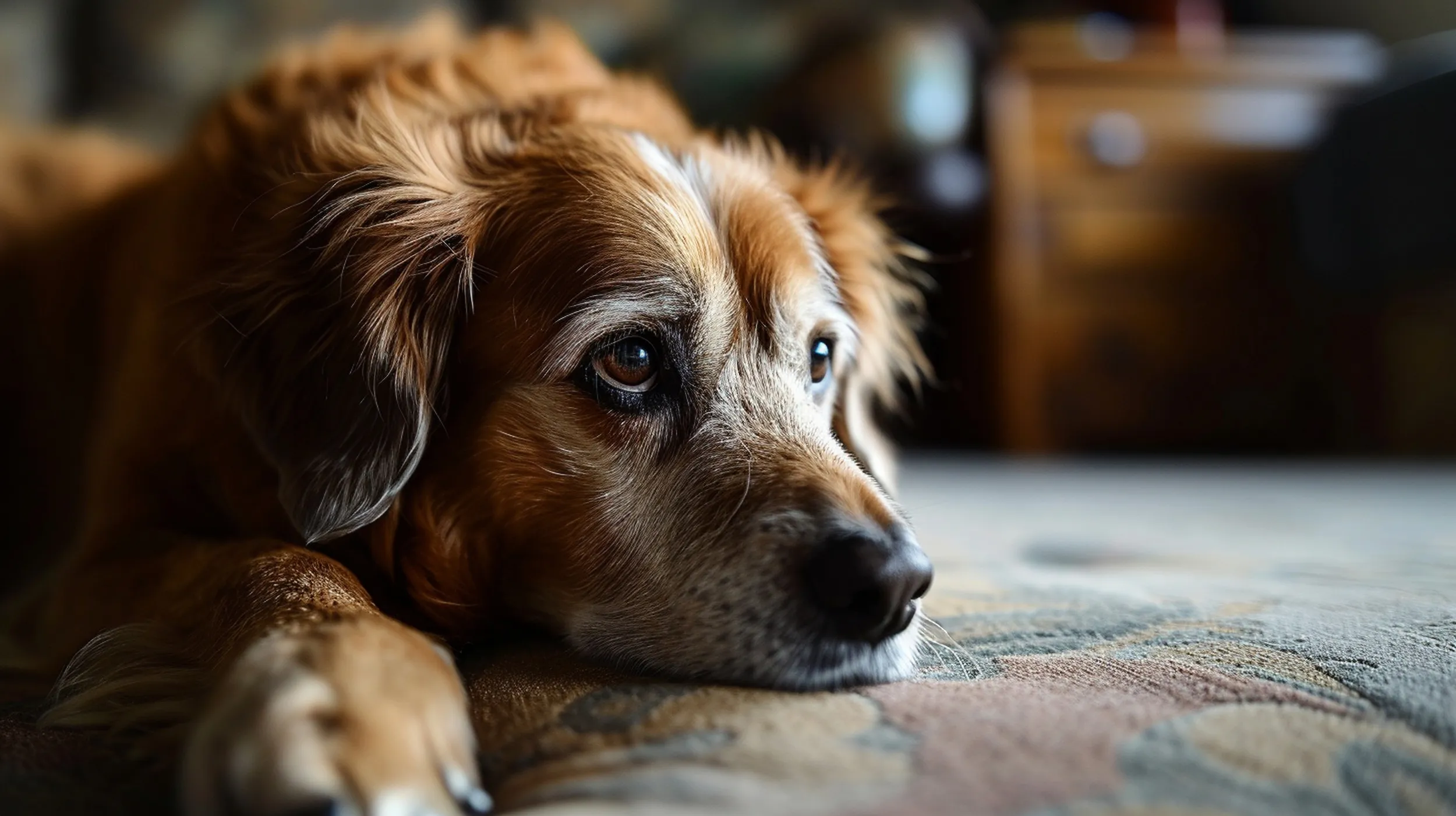Mites On Dog Senior Dog Laying On Owners Bed