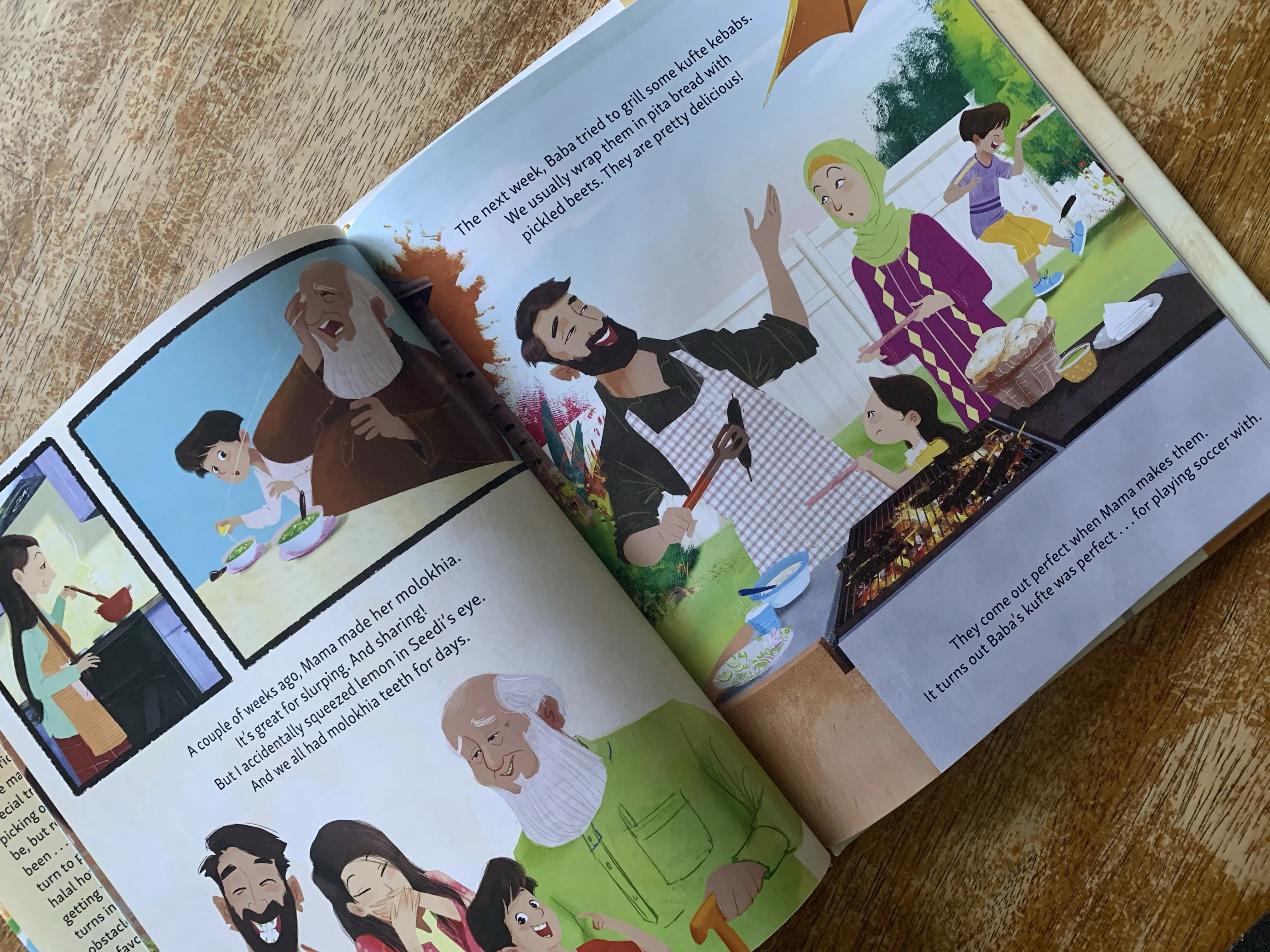 Musa and his family preparing for Jummah prayer