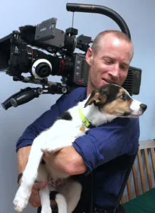 Nelson Hume, Director of Photography, with camera equipment