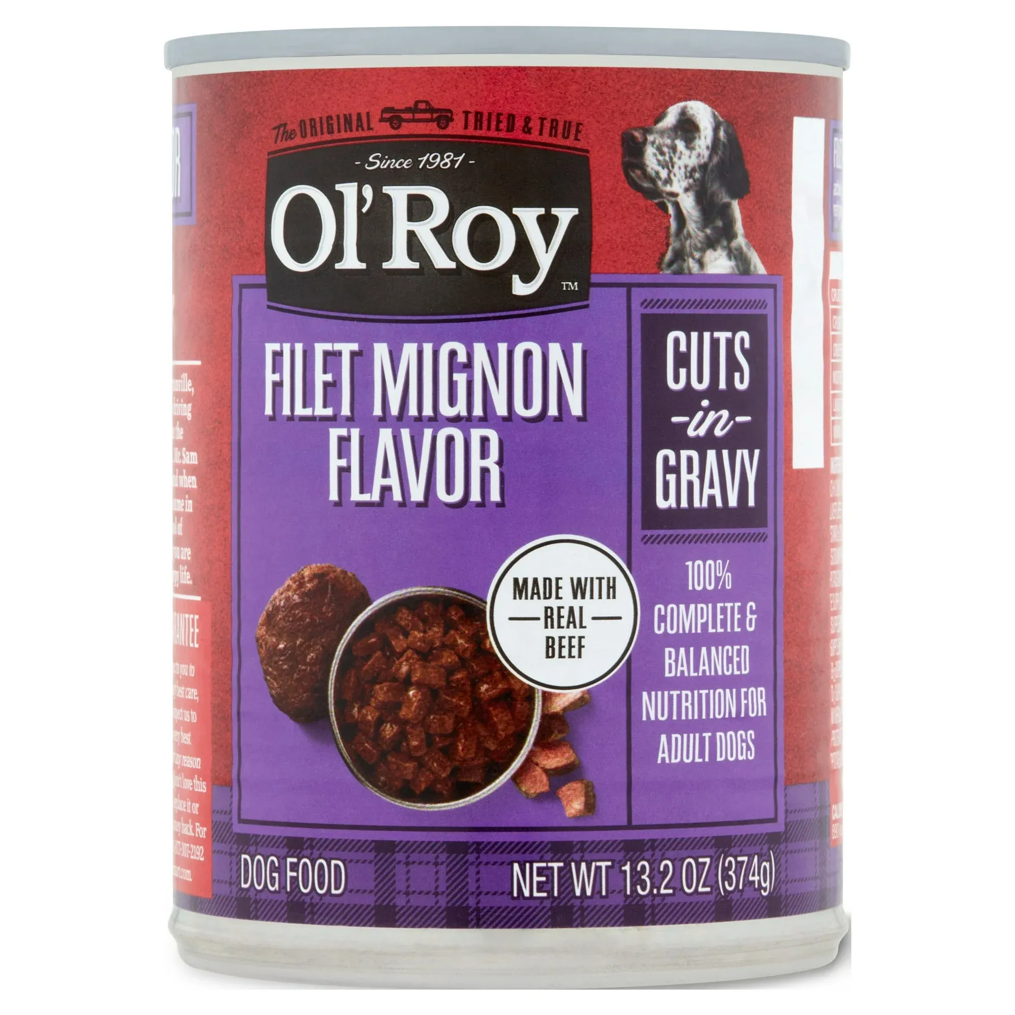Ol' Roy Filet Mignon Flavor wet dog food in a can