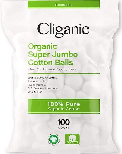 Organic cotton balls for gentle wound cleaning and medicine application on pets