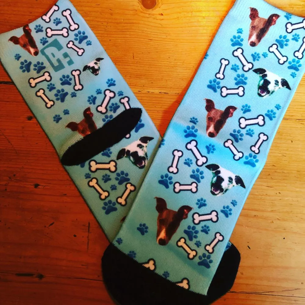Personalised dog socks from Printsfield Pet Socks