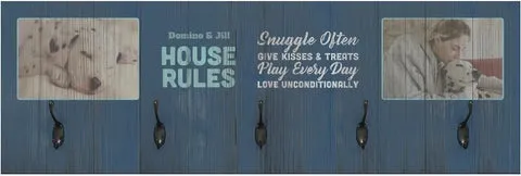 Personalized dog leash holder