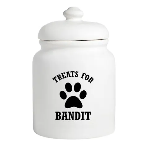 Personalized dog treat jar