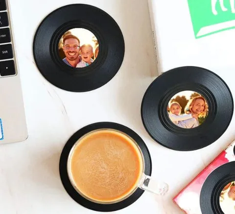 Personalized Photo Vinyl Coasters