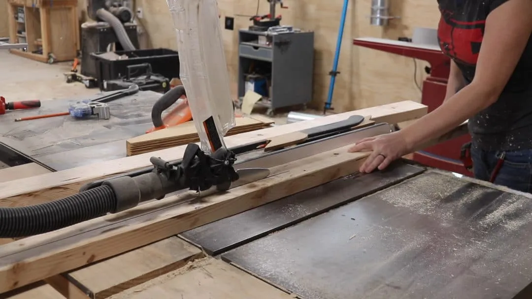 Preparing lumber for the dog house