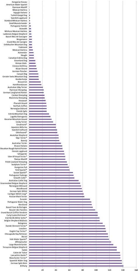 Rarest 100 dog breeds in the UK