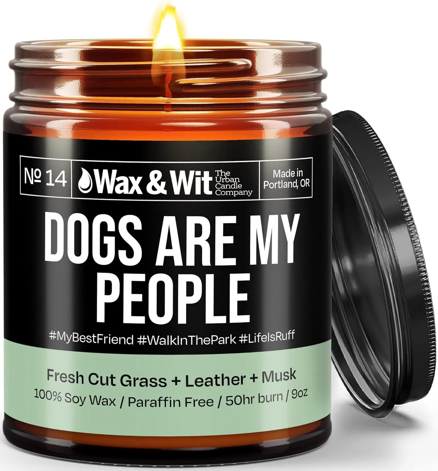 Soy Wax Candle with Dog Theme
