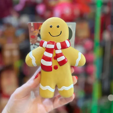 Squeaky Gingerbread Man Dog Toy