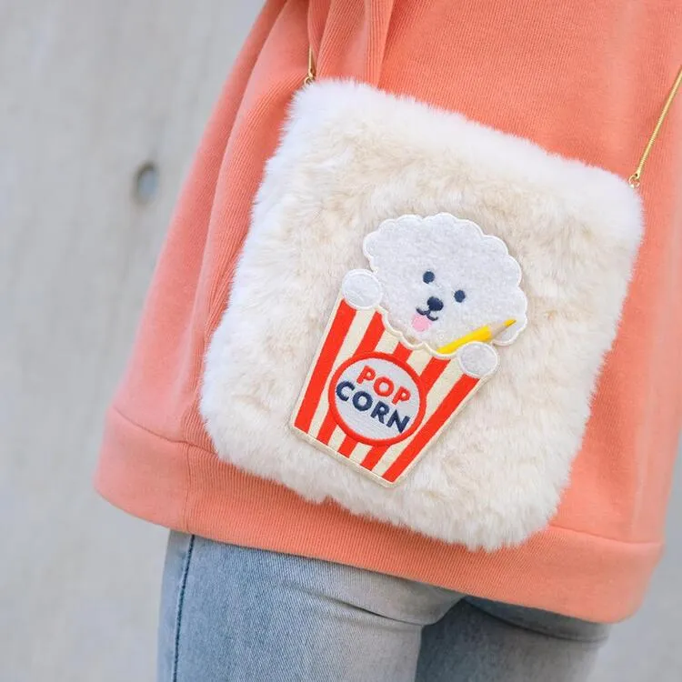 Super cute pop corn Bichon Frise iron on patch
