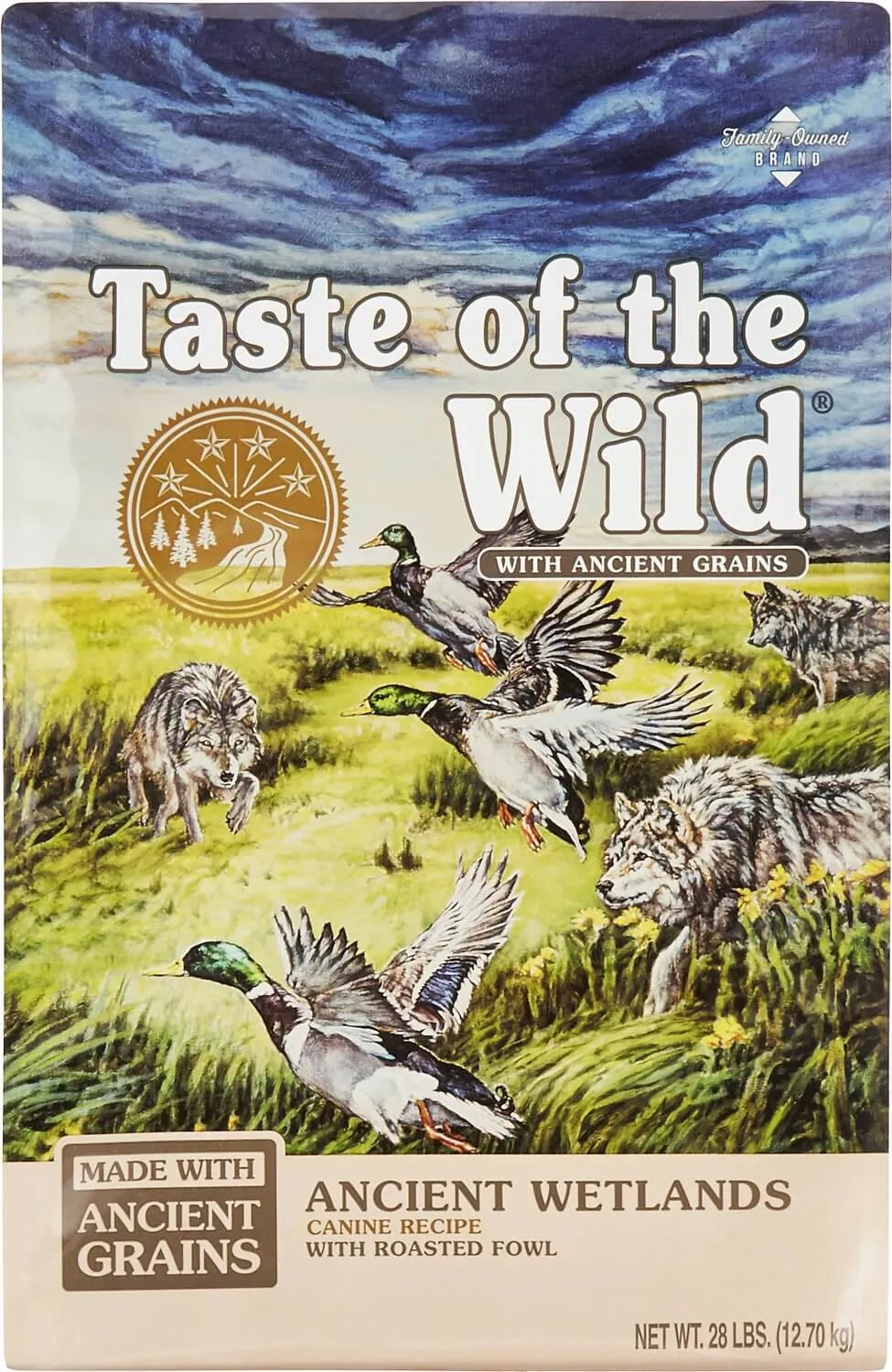 Taste of the Wild Ancient Grains Wetlands dog food bag