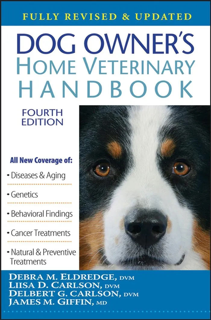 The comprehensive 4th Edition of the Dog Owner's Home Veterinary Handbook cover.