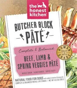 The Honest Kitchen Beef, Lamb, &amp; Spring Veggies, a high protein canned dog food