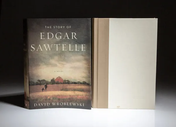 The Story of Edgar Sawtelle book cover showing a boy with a dog, hinting at a deep and tragic canine-human bond in this emotional sad dog novel.