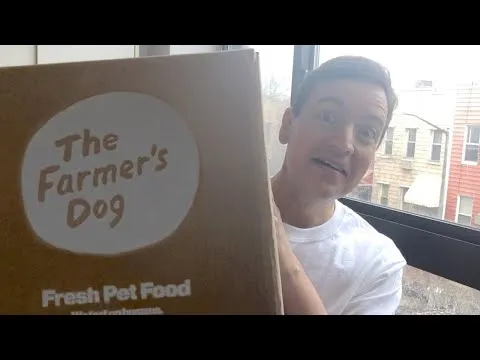 Thumbnail of a video review of The Farmer's Dog unboxing and dog's reaction