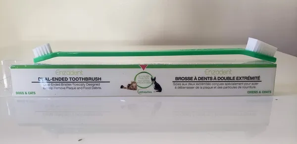 Vetoquinol Enzadent Dual-Sided Cat and Dog Toothbrush, a budget-friendly option