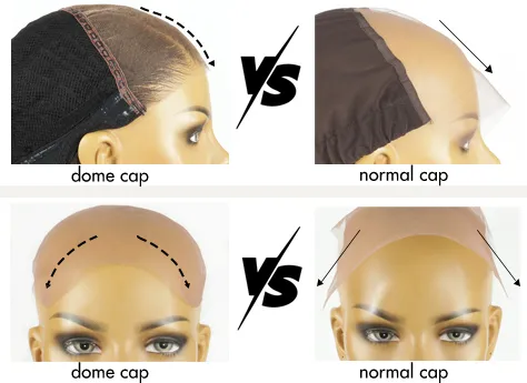 3D Dome Cap vs traditional cap showing superior forehead fit