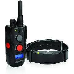 A Dogtra ARC Remote Training Collar featuring the arc-shaped receiver and handheld transmitter
